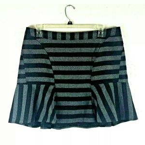 Weddington women's skirt plus size black gray stri